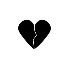 broken heart icon vector illustration symbol