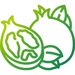 Pomegranate gradient icon