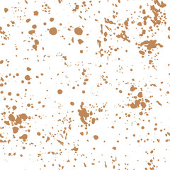 Peachy seamless pattern with dots and splashes. 