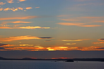 Fototapeta premium Sunset over Newgale Beach, Wales 
