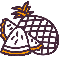 Pineapple one color icon