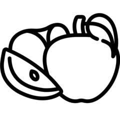apple line icon