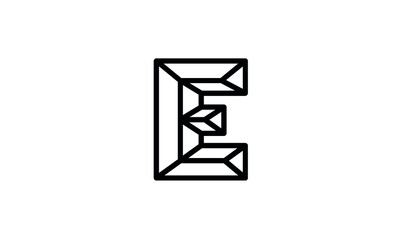 initials alphabet logo icon vector E