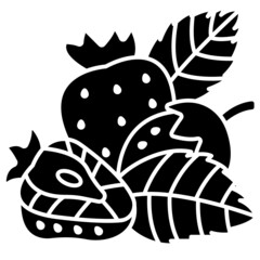 strawberry solid icon