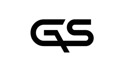  initials alphabet logo icon vector GS