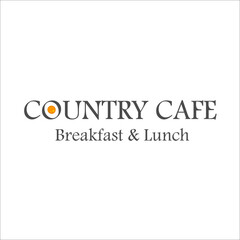 Country cafe breakfast and lunch logo. Logo Design, Vector Icon Design