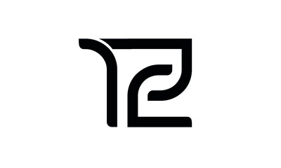 initials alphabet logo icon vector Letter TZ ZT