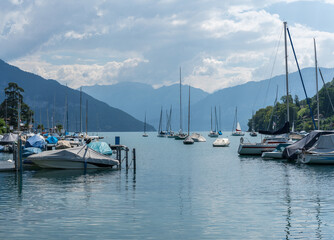 Fototapeta na wymiar Summer landscape in Ascona, Switzerland