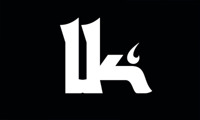 initials alphabet logo icon vector UK KU