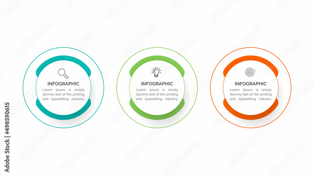 Poster business data visualization. process chart. abstract elements of graph, diagram with 3 steps, option