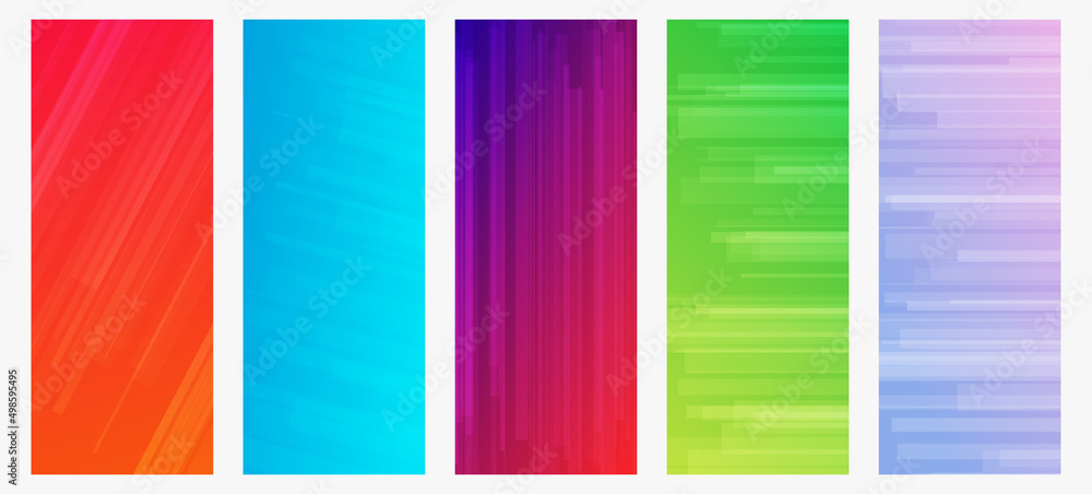 Poster modern colorful gradient background with lines