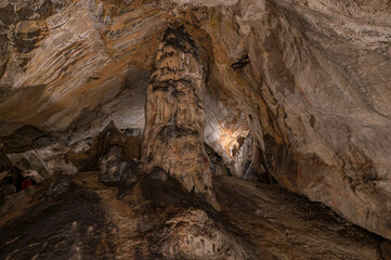 Inside of the Demenovska Cave in Slovakia