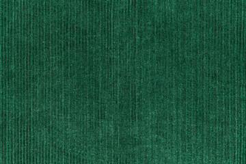 Corduroy fabric texture, green textile background - 498597669