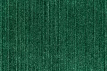 Tuinposter Corduroy fabric texture, green textile background © aleks_g