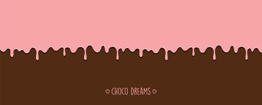 sweet tasty melting chocolate icing background choco dreams