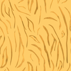 Monochrome beige tiger stripes on a seamless pattern. Template for decorating designs and illustrations.