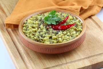 moong dal tadka indian dish,green dal tadka
