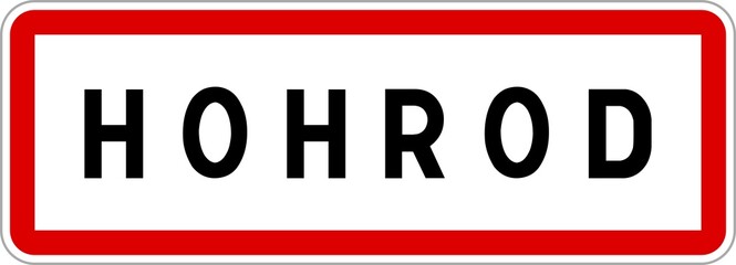 Panneau entrée ville agglomération Hohrod / Town entrance sign Hohrod