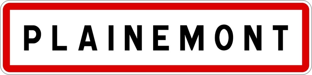 Panneau entrée ville agglomération Plainemont / Town entrance sign Plainemont