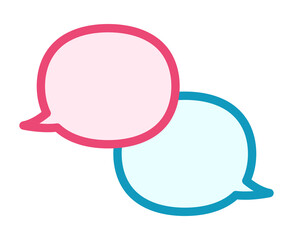 二つの吹き出しアイコン