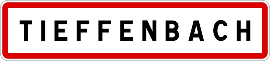 Panneau entrée ville agglomération Tieffenbach / Town entrance sign Tieffenbach