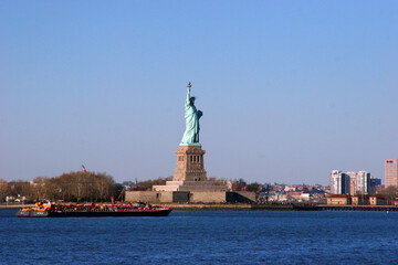 Statue of Liberty National Monument on Liberty Island in New York City, the USA