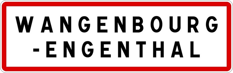 Panneau entrée ville agglomération Wangenbourg-Engenthal / Town entrance sign Wangenbourg-Engenthal