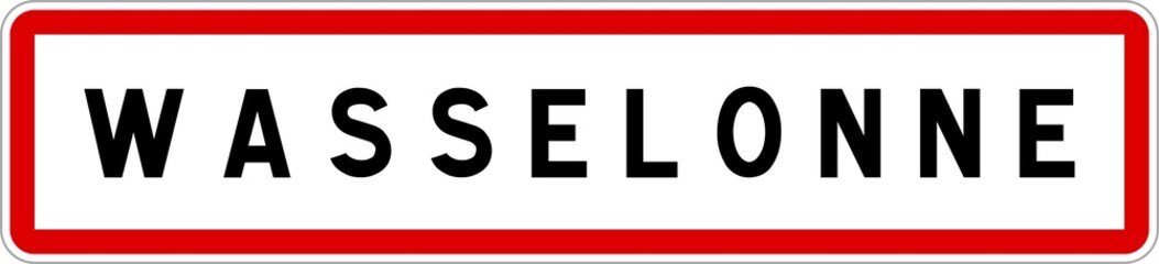 Obraz premium Panneau entrée ville agglomération Wasselonne / Town entrance sign Wasselonne