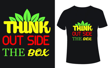 Think Outside The Box T-Shirt in Men's by Arquebus Clothing on Scoutmob Shoppe. A creative reminder printed on a super soft black cotton tee victor  design 