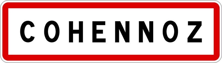 Panneau entrée ville agglomération Cohennoz / Town entrance sign Cohennoz