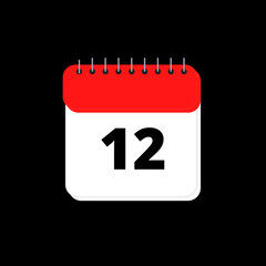 12 th of the month january, february, march, april, may, june, july, august, september, october, november and december with black background black paper calendar