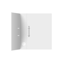Empty ring office binder or folder open, realistic vector illustration isolated.