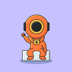 world environment day save the planet environment day underwater aquatic ecology cute character icon