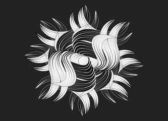 Obraz premium abstrakte ineinander verschlungene Formen