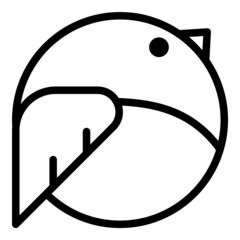 Little Bird Flat Icon Isolated On White Background