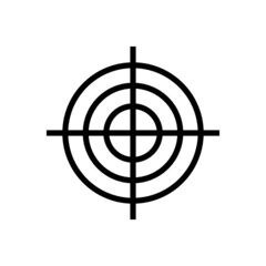 Target icon. Pictogram target or sight. Shooting or hit symbol.