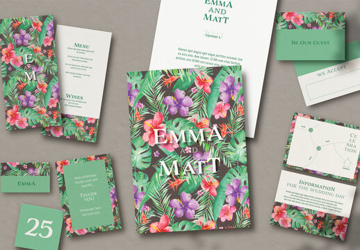 Tropical Wedding Stationery