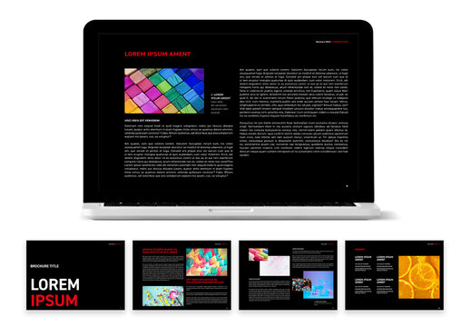 Landscape Digital Brochure with Strong Color System