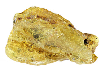 Baltic amber isolated on white background