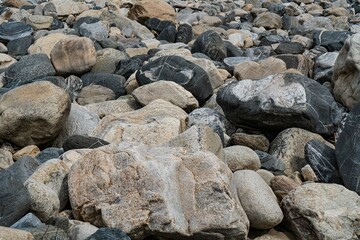 Fototapeta na wymiar Large river stones.Background.Texture.