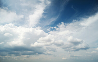 Fototapeta na wymiar Cloudscape of grey clouds