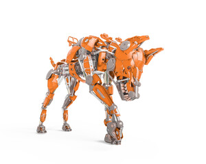 cyber security dog found something in white background