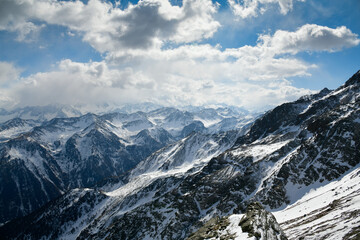 Val di Sole Pejo 3000, Pejo Fonti ski resort, Stelvio National Park, Trentino, Alps Italy.