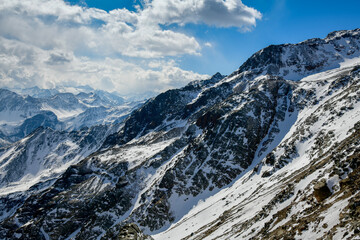 Val di Sole Pejo 3000, Pejo Fonti ski resort, Stelvio National Park, Trentino, Alps Italy.