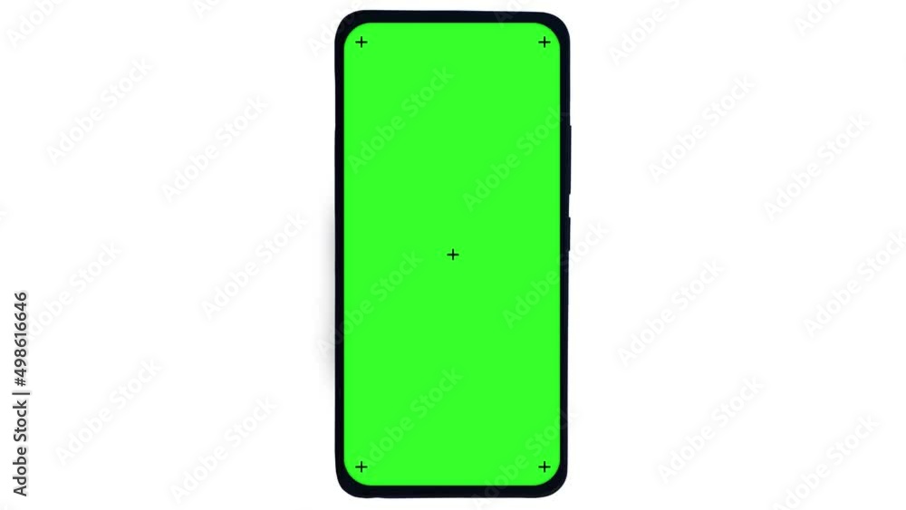 Poster isolated mobile screen with green screen element 4k animation. empty mobile screen backdrop