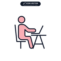 work icon symbol template for graphic and web design collection logo vector illustration