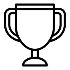 Trophy Award Flat Icon Isolated On White Background
