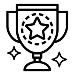 Trophy Award Flat Icon Isolated On White Background