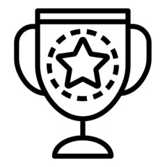 Trophy Award Flat Icon Isolated On White Background