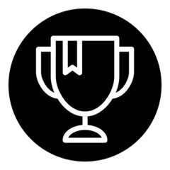 Trophy Award Achievement Flat Icon Isolated On White Background